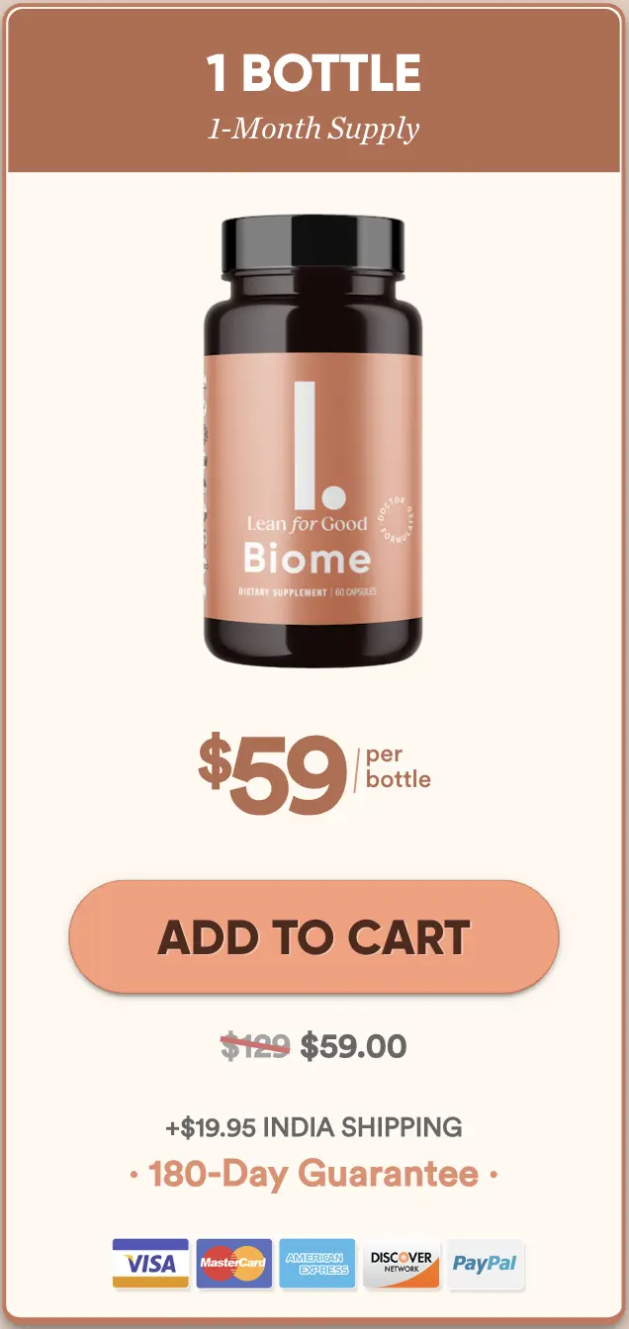 Single bottle LeanBiome supply for one month weight management support